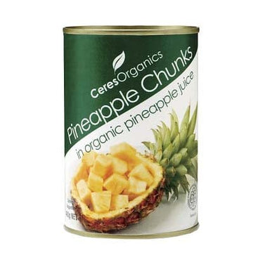 Ceres Organics Pineapples Chunks in Juice 400g